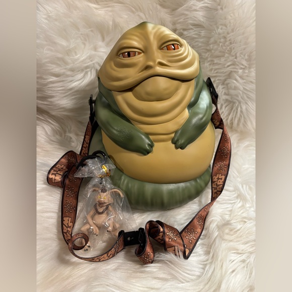 Disneyland Star Wars JABBA THE HUTT Popcorn Bucket with Keychain and Sound NEW - Picture 1 of 10